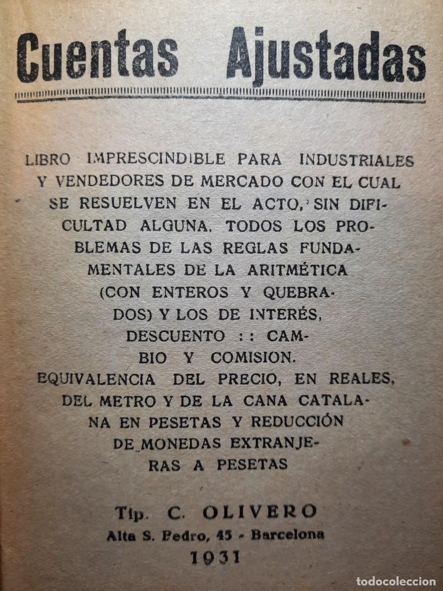 Libros de segunda mano: LIBRO. Cuentas ajustadas. 1931 - Foto 2