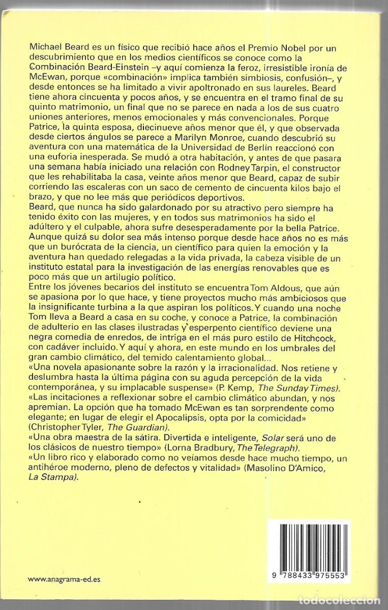 Libros de segunda mano: Ian McEwan . Solar . Anagrama - Foto 2