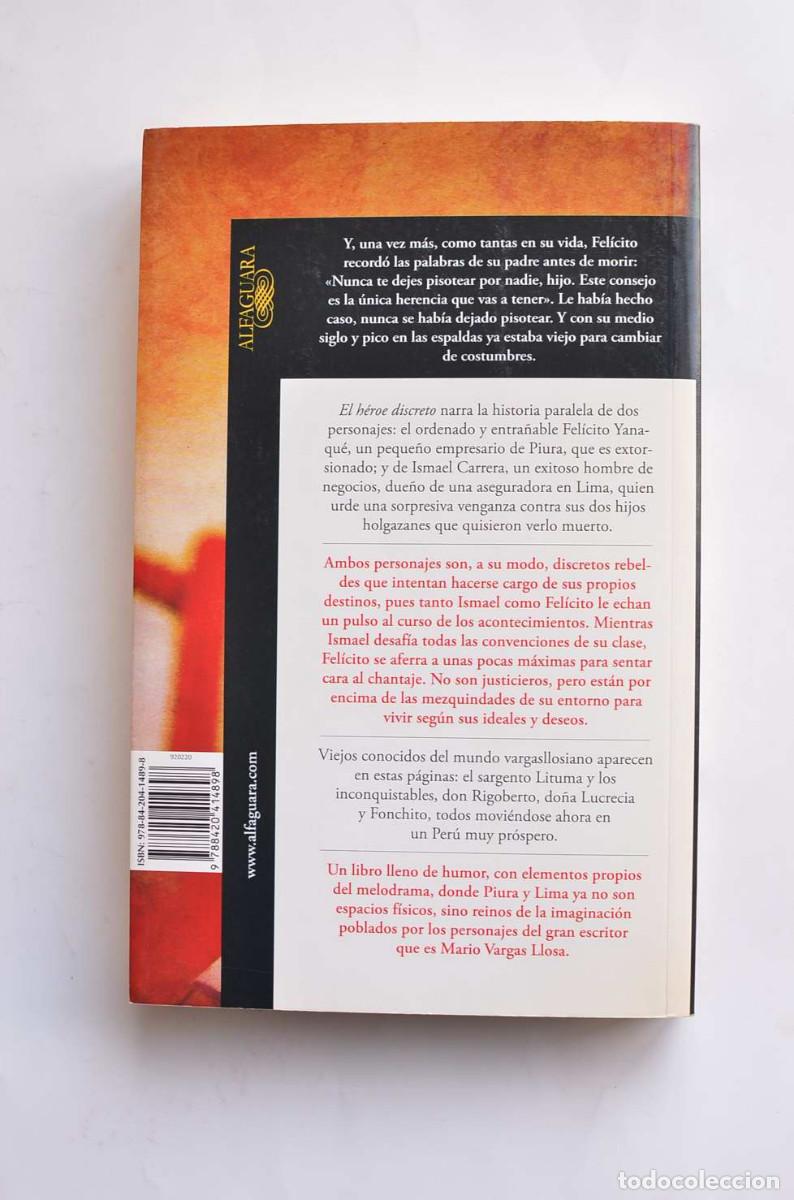Libros de segunda mano: El h&eacute;roe discreto - VARGAS LLOSA, Mario - Foto 3
