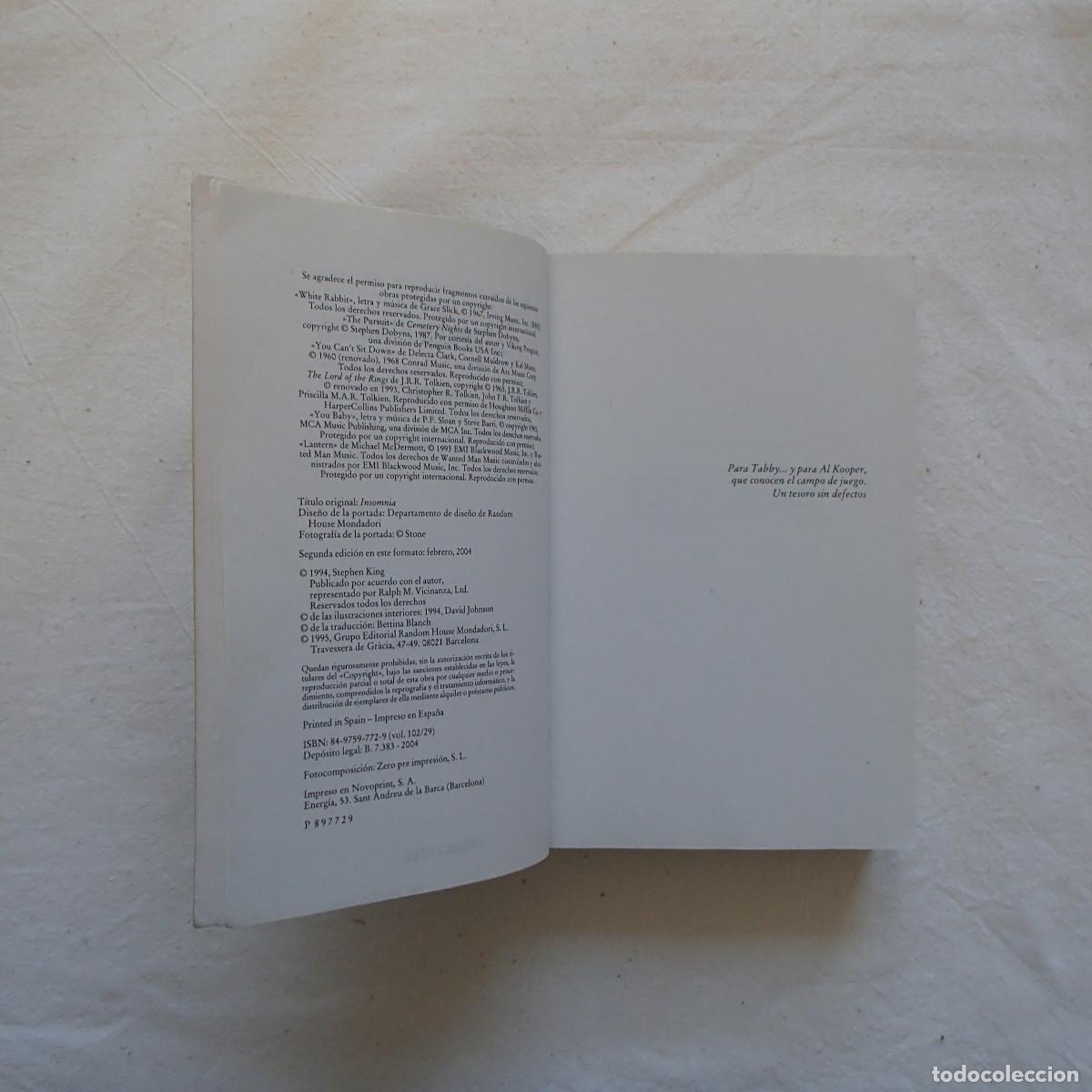 Libros de segunda mano: INSOMNIA - STEPHEN KING (DEBOLSILLO) NOVELA - Foto 4
