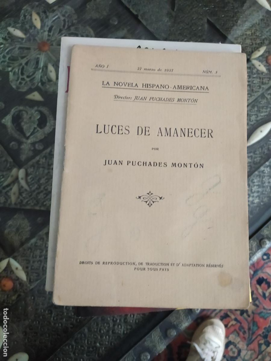Libri di seconda mano: Novela hispano-americana. Luces de amanecer. Juan P. Mont&oacute;n. 1&ordf; Edici&oacute;n. 1927. L.20558-487