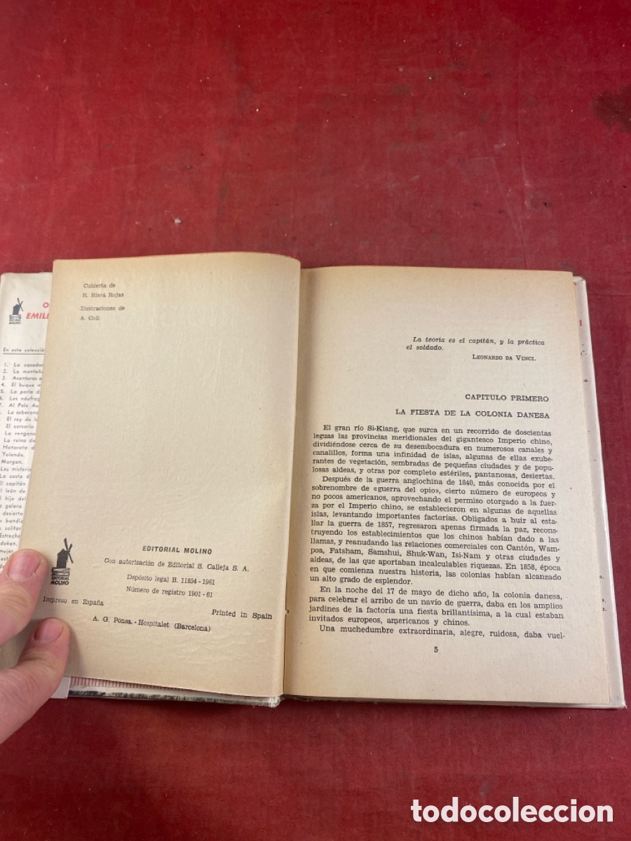 Libros de segunda mano: SALGARI. PIRATAS DEL R&Iacute;O SI-KIANG - Foto 3