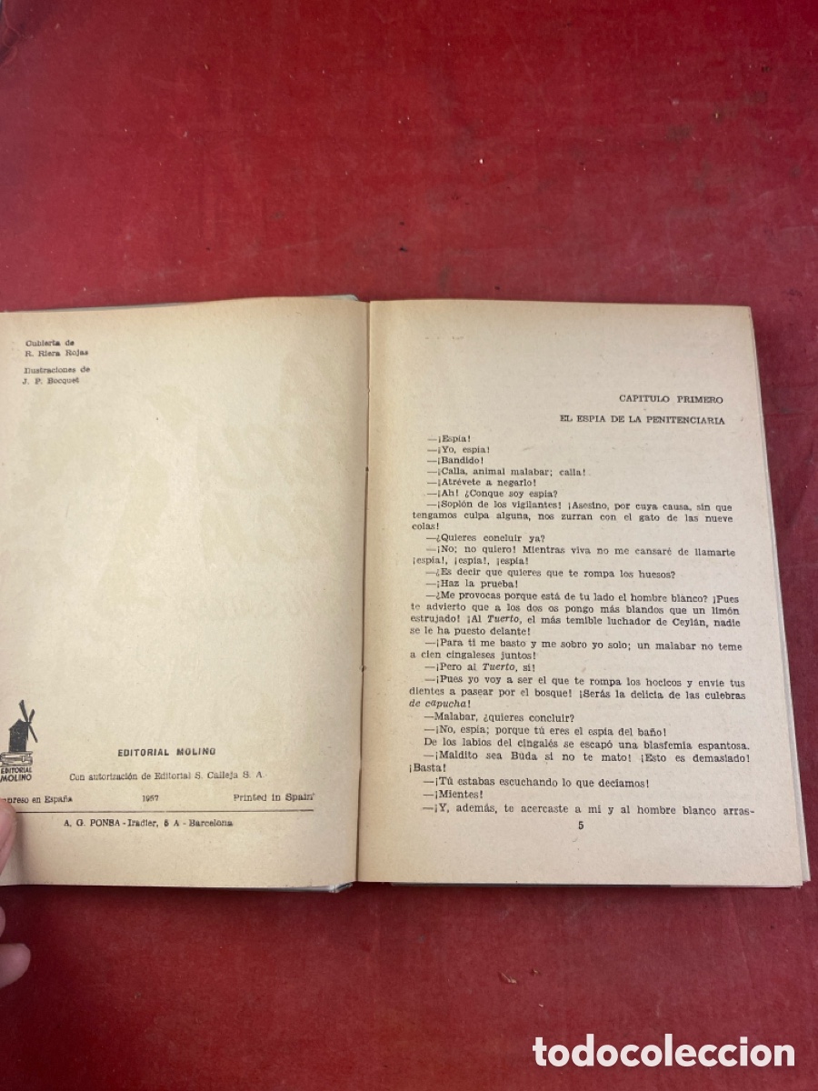 Libros de segunda mano: SALGARI. LA PERLA ROJA - Foto 3