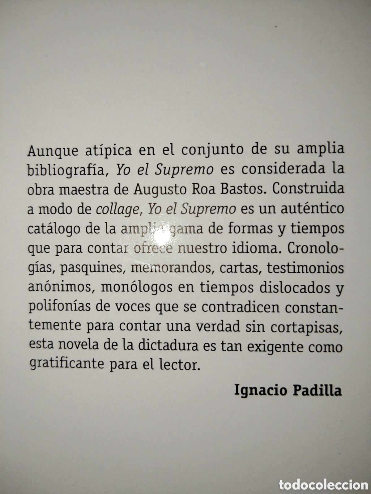 Libros de segunda mano: Yo el Supremo. Augusto Roa Bastos - Foto 2