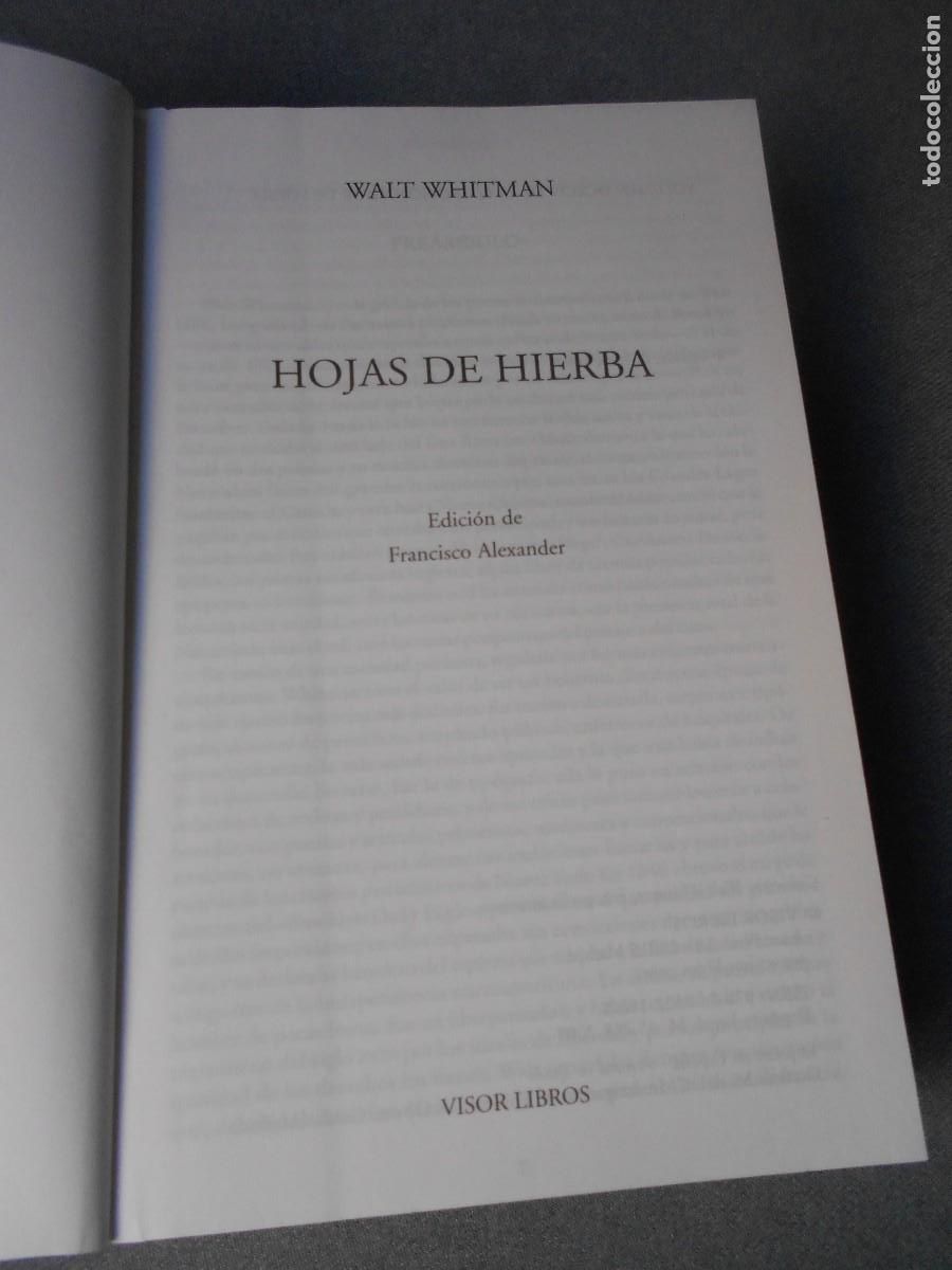 Libros de segunda mano: HOJAS DE HIERBA - Foto 2