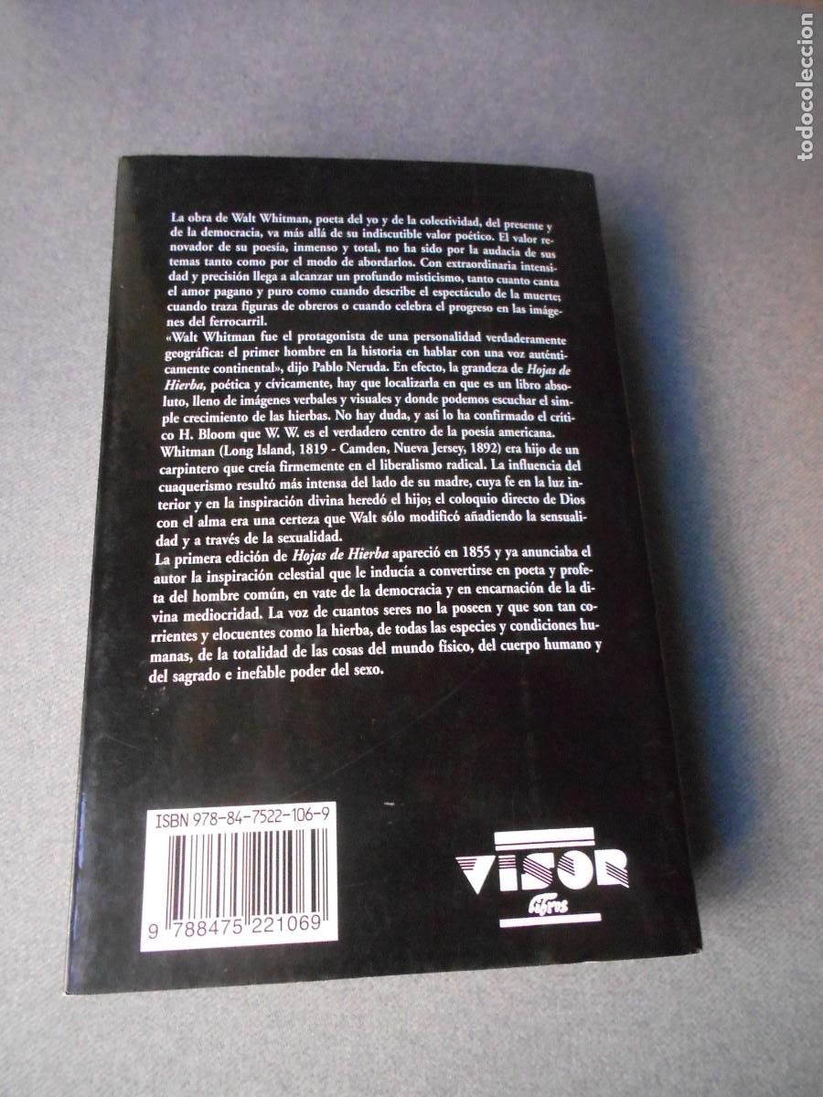 Libros de segunda mano: HOJAS DE HIERBA - Foto 3