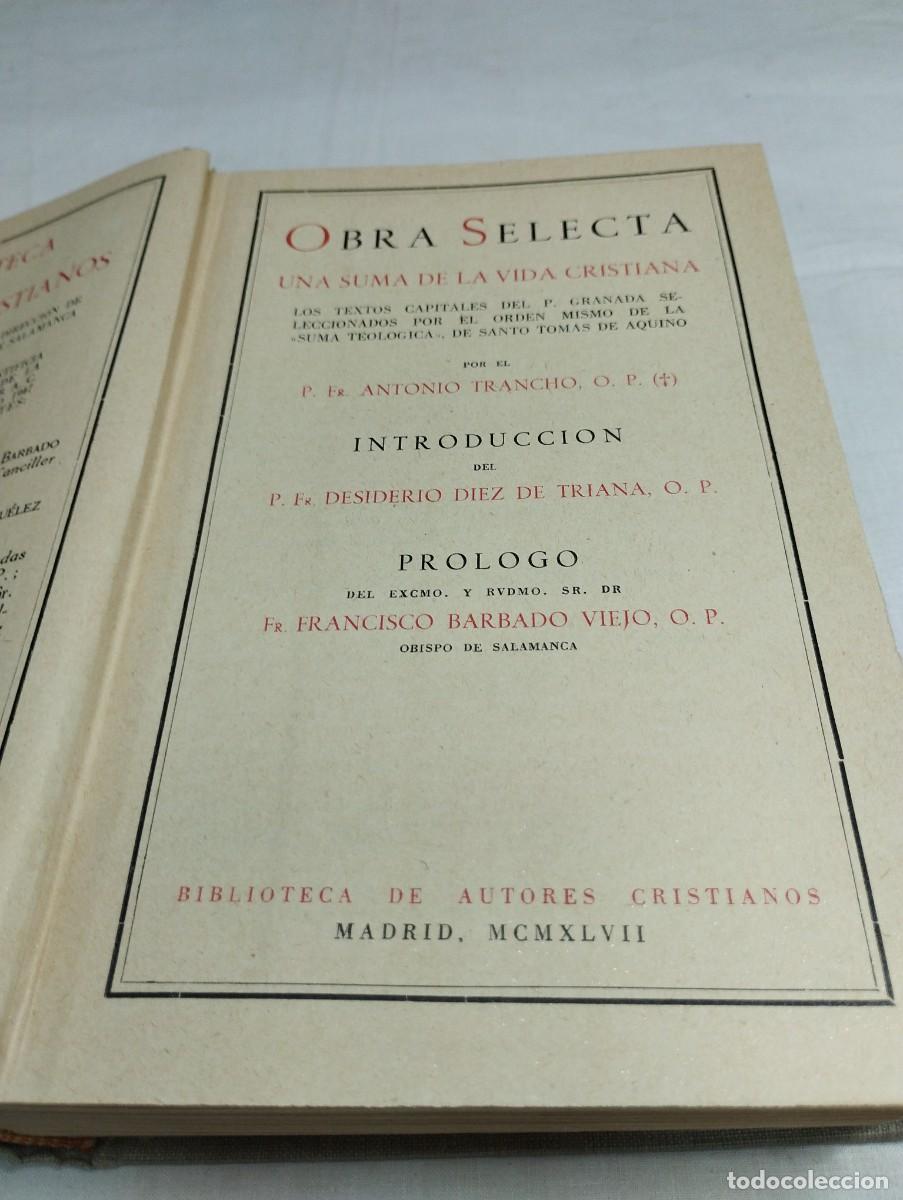 Libros de segunda mano: Obra selecta. Fray Luis de Granada, 1947 - Foto 2