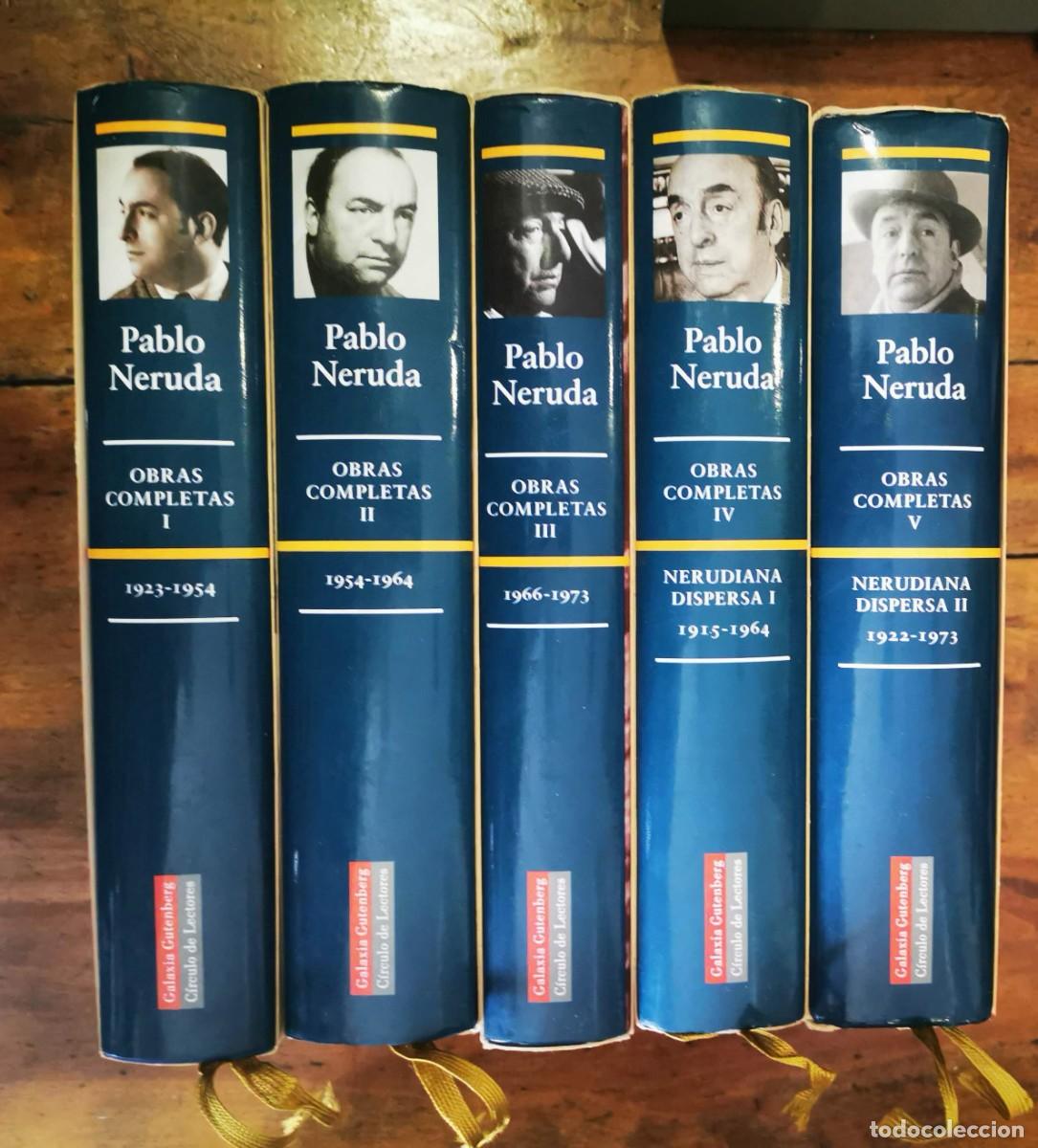 Libros de segunda mano: NERUDA, Pablo. Obras completas: [5 Vol.] - Foto 1