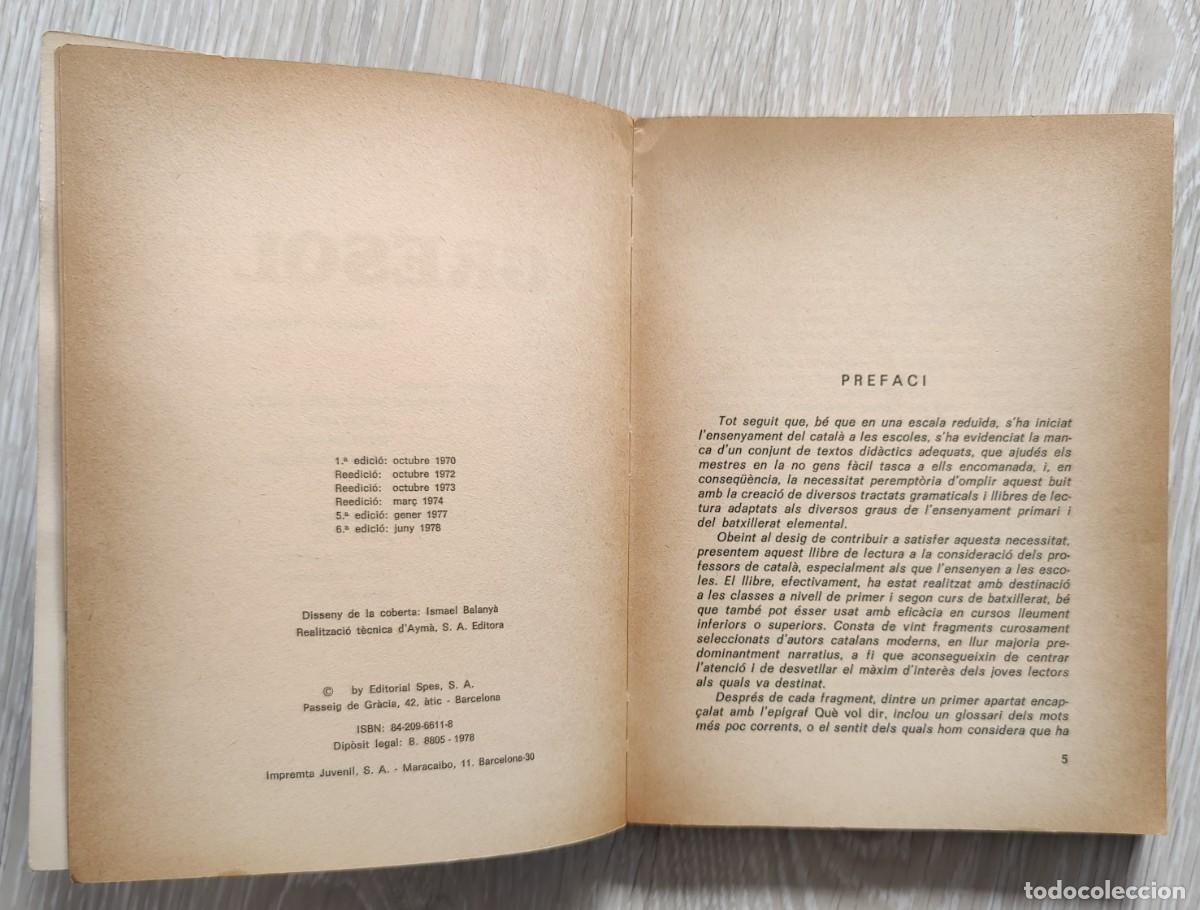 Libros de segunda mano: Libro Gresol Lectura i Llenguatge - Foto 4
