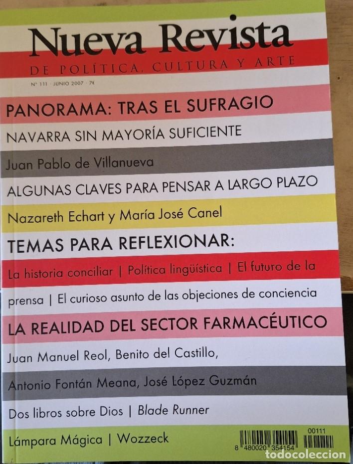 Livres d'occasion: NUEVA REVISTA DE POLITICA, CULTURA Y ARTE N&ordm; 111. PANORAMA: TRAS EL SUFRAGIO. -