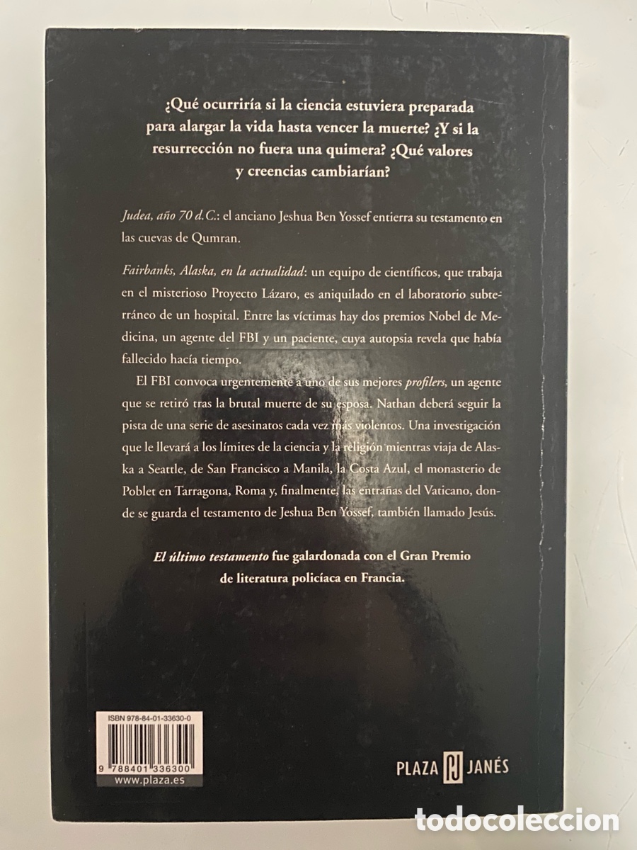 Libros de segunda mano: El &uacute;ltimo testamento - LE ROY, Philip - Foto 2