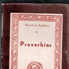 Libros de segunda mano: PROVERBIOS, MARQUÉS DE SANTILLANA. COLECCIÓN CISNEROS.