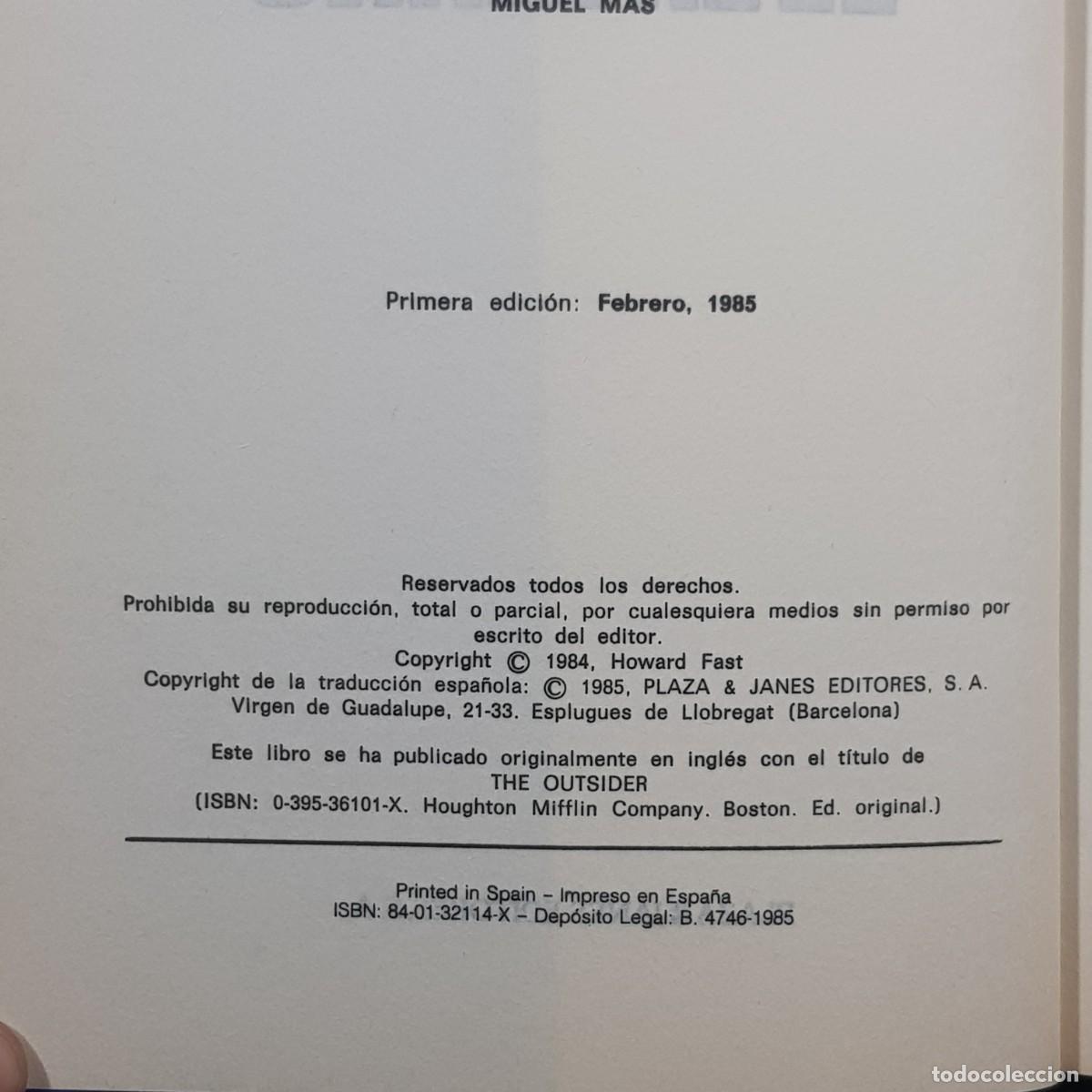 Libros de segunda mano: EL EXTRA&Ntilde;O - HOWARD FAST - PLAZA & JANES EXITOS / CAA 175 - Foto 4