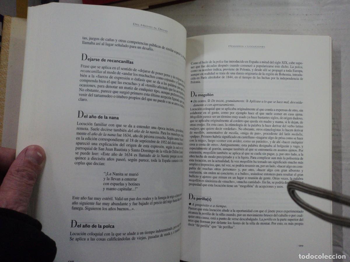 Libros de segunda mano: Del hecho al dicho - Gregorio Doval - Ediciones del prado - Foto 3