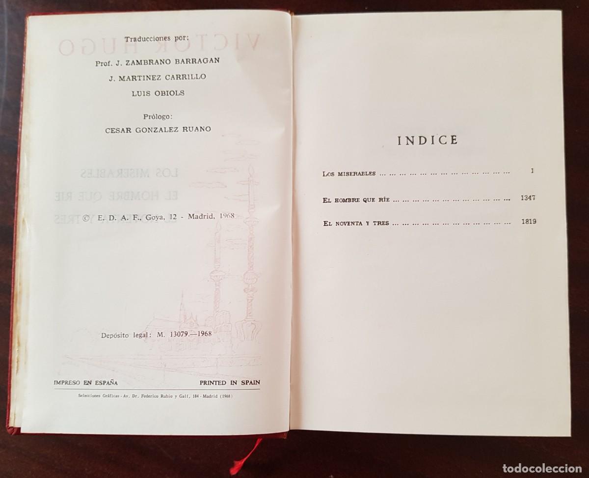 Libros de segunda mano: Libro Victor Hugo 1968 - Foto 2