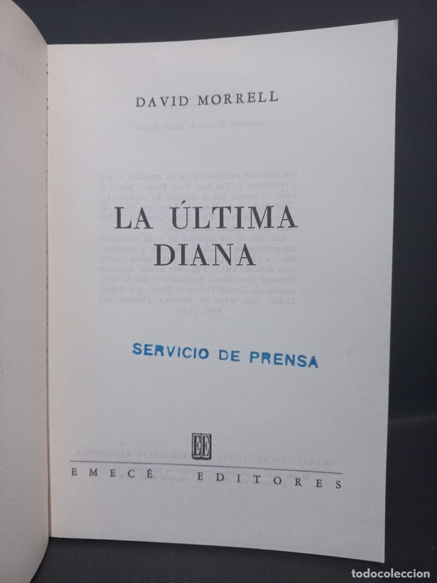 Libros de segunda mano: DAVID MORRELL - LA &Uacute;LTIMA DIANA - 1978 - Foto 3