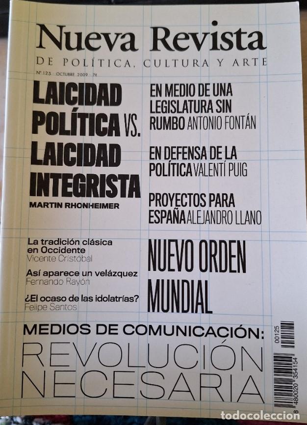 Livres d'occasion: NUEVA REVISTA DE POLITICA, CULTURA Y ARTE N&ordm; 125 OCTUBRE 2009. LAICIDAD POLITICA VS. LAICIDAD INTEGR