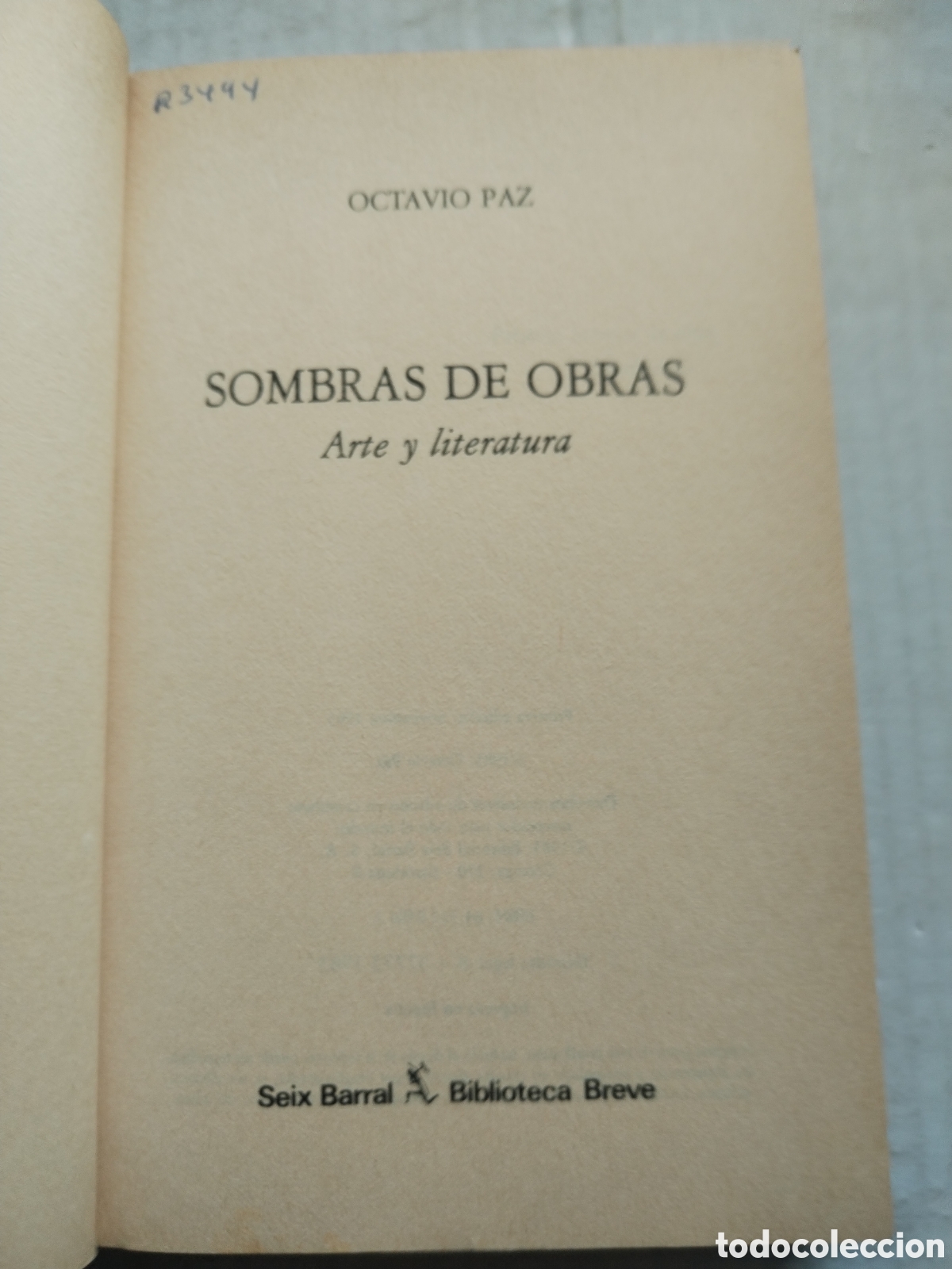 Libros de segunda mano: SOMBRAS DE OBRAS/OCTAVIO PAZ - Foto 2