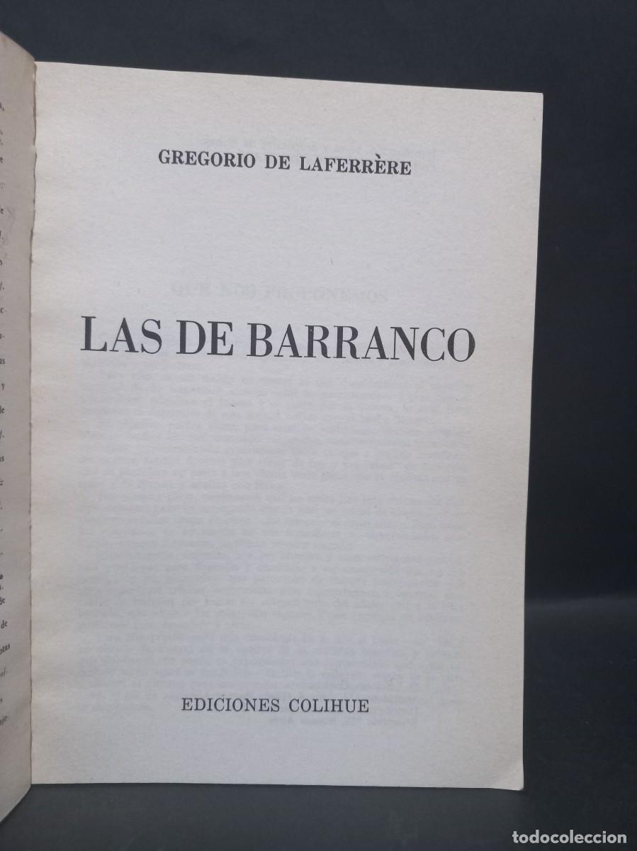 Libros de segunda mano: GREGORIO DE LAFERR&Egrave;RE - LAS DE BARRANCO - 1981 - Foto 2