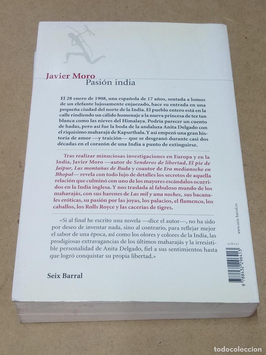 Libros de segunda mano: Pasi&oacute;n India - Javier Moro - Foto 2