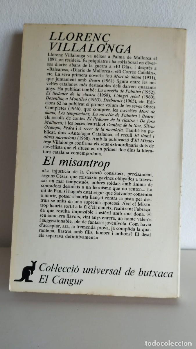 Libros de segunda mano: El misantrop (Lloren&ccedil; Villalonga) - Foto 2