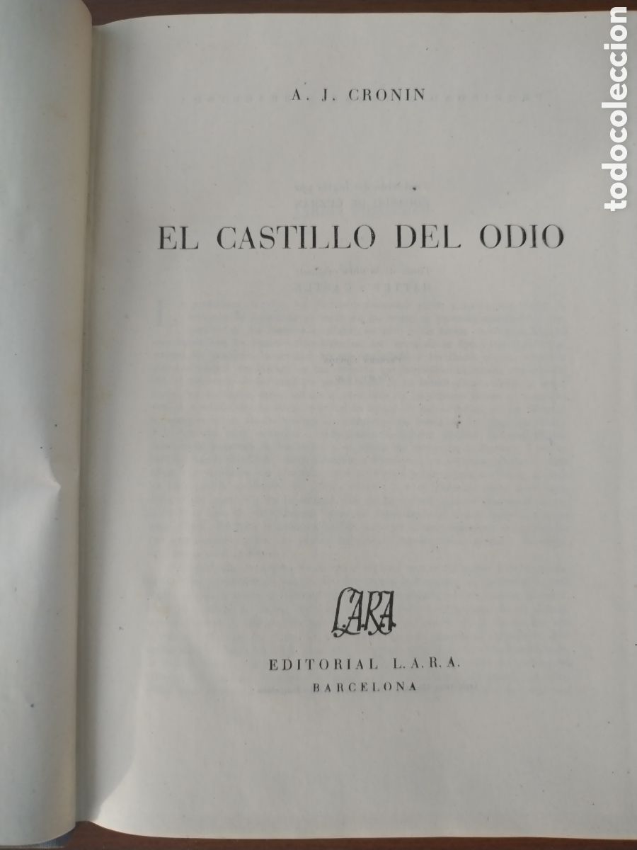 Libros de segunda mano: EL CASTILLO DEL ODIO a&ntilde;o 1949 - Foto 2