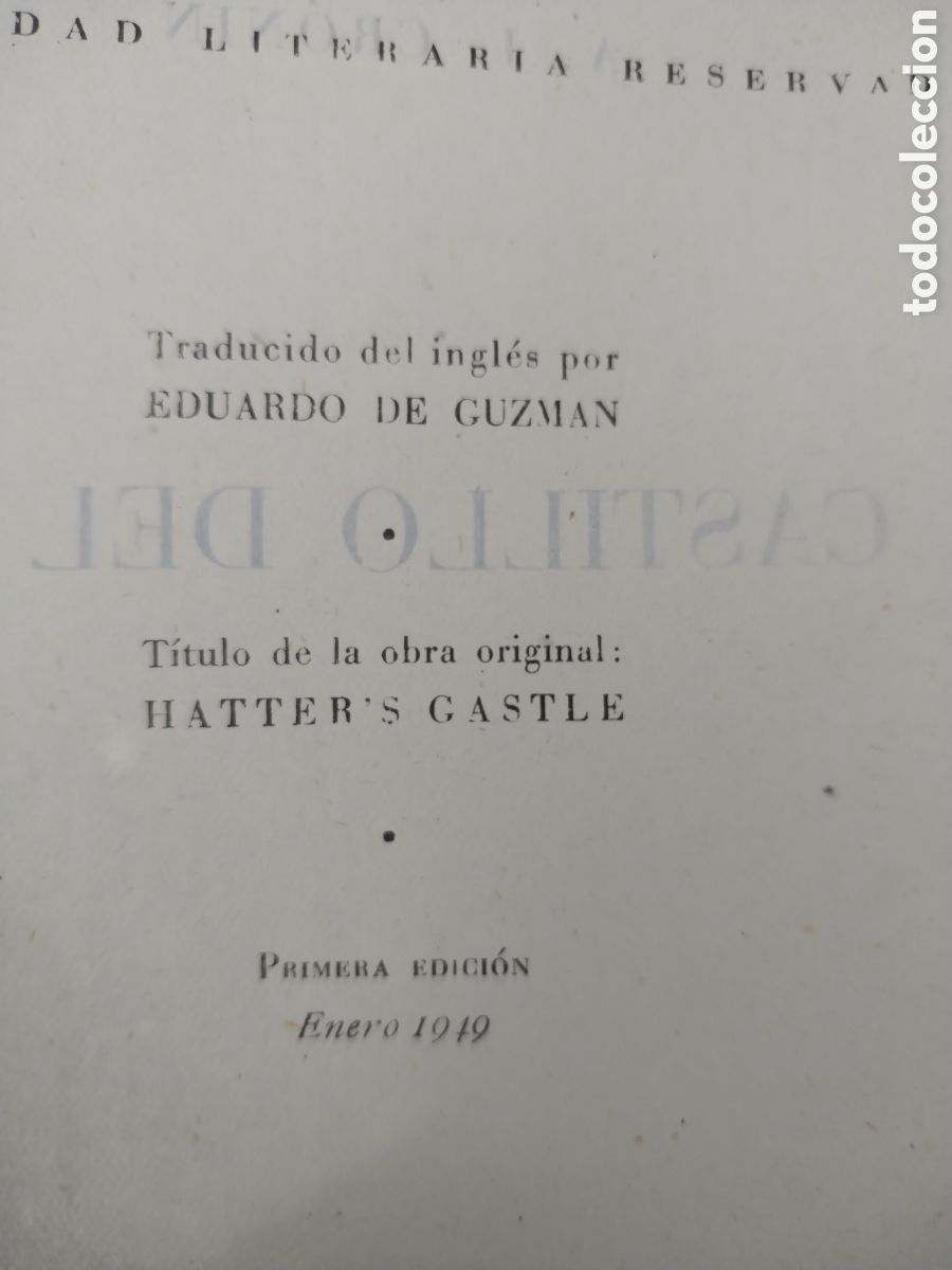 Libros de segunda mano: EL CASTILLO DEL ODIO a&ntilde;o 1949 - Foto 3