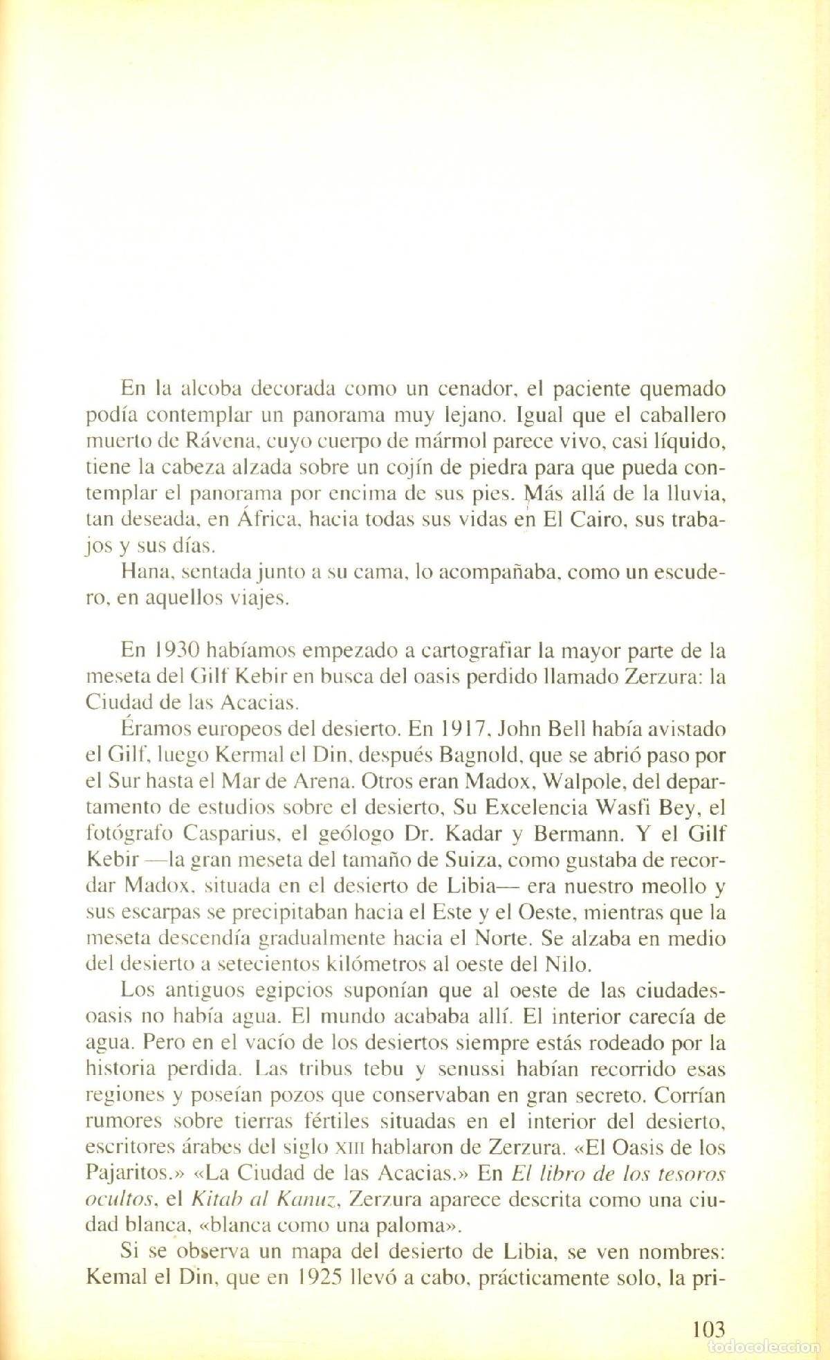 Libros de segunda mano: El paciente ingles - Ondaatje, Michael - Foto 2