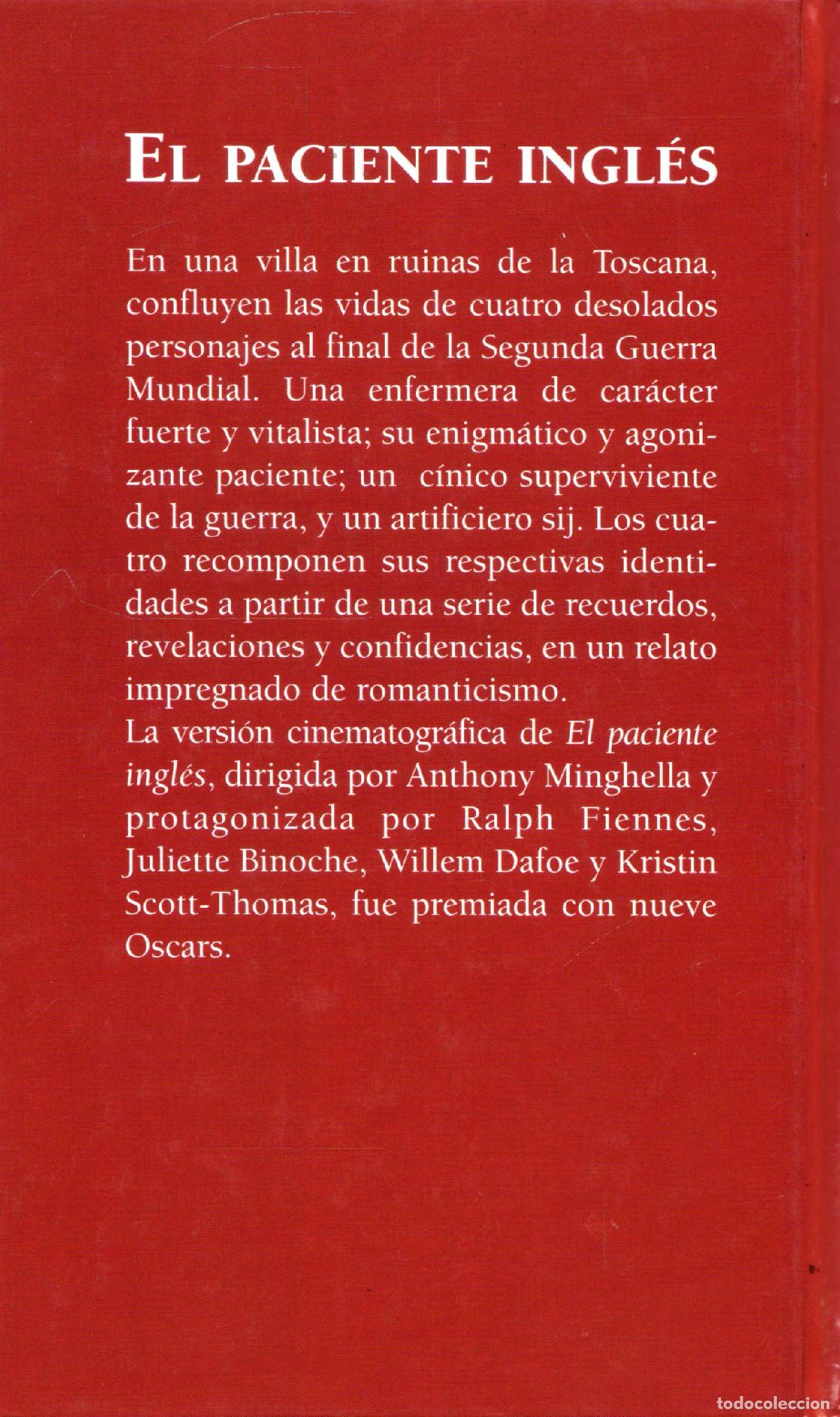 Libros de segunda mano: El paciente ingles - Ondaatje, Michael - Foto 3