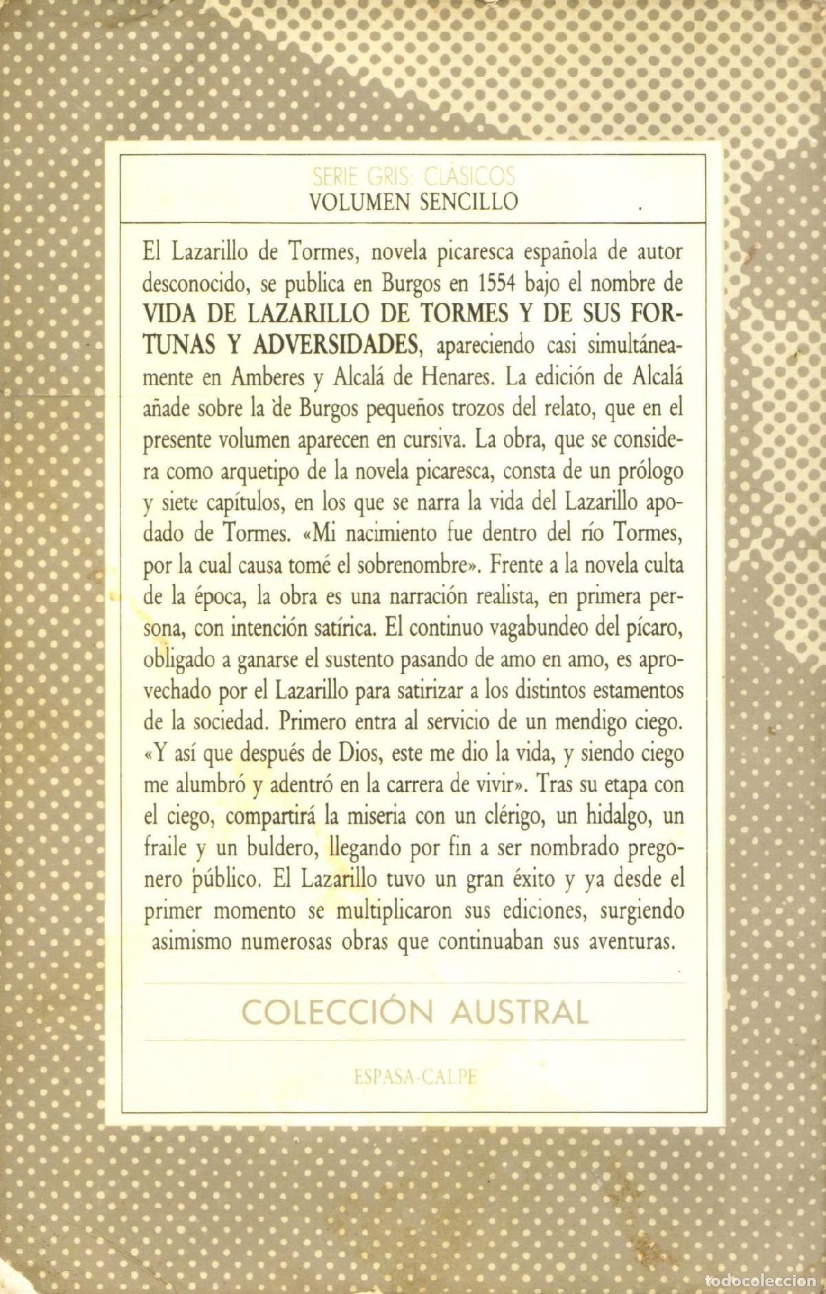 Libros de segunda mano: Lazarillo de Tormes - Anonimo - Foto 3
