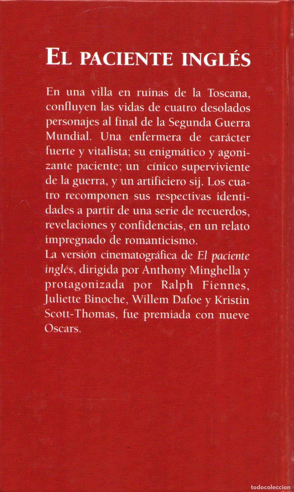 Libros de segunda mano: El paciente ingles - Ondaatje, Michael - Foto 2