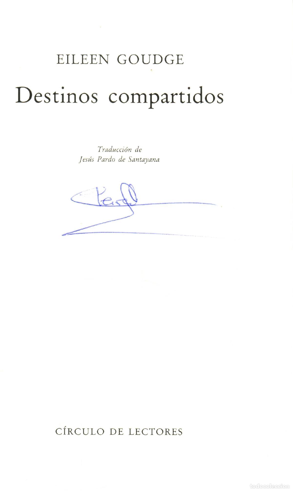 Libros de segunda mano: Destinos compartidos - Goudge, Eileen - Foto 1