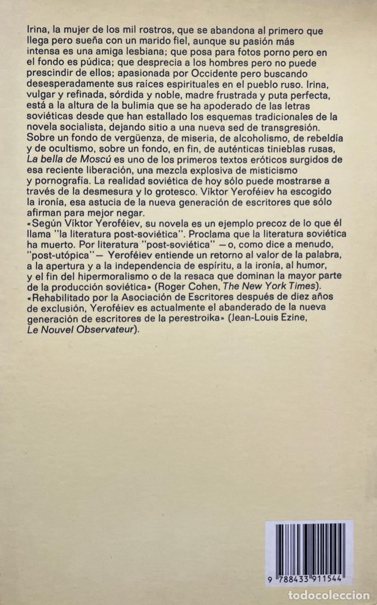 Libros de segunda mano: La bella de Mosc&uacute; de Viktor Yerof&eacute;iev - Foto 2