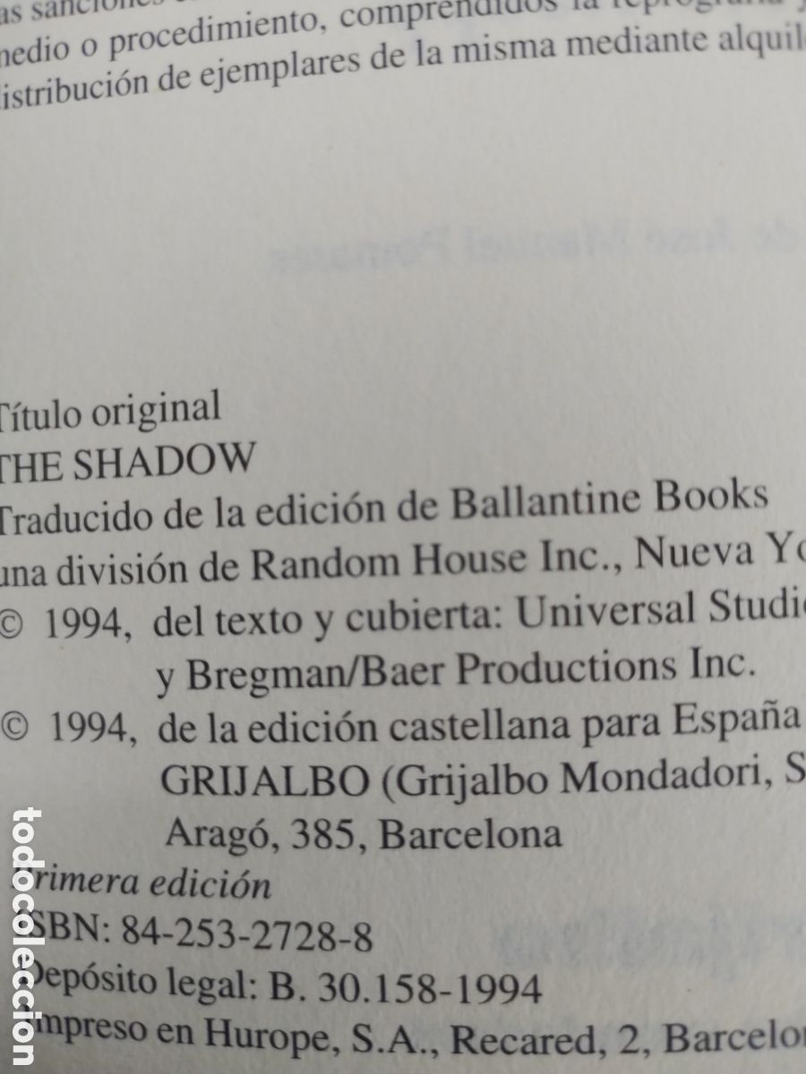 Libros de segunda mano: LA SOMBRA a&ntilde;o 1994 - Foto 2