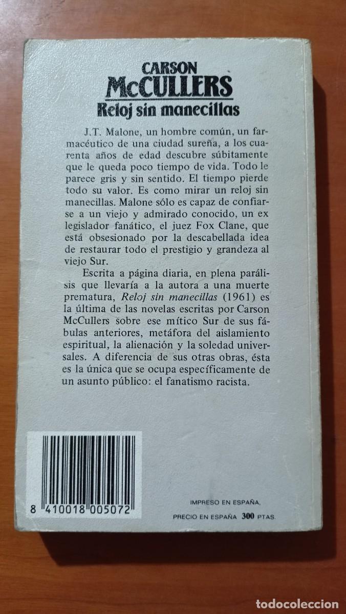 Libros de segunda mano: Reloj sin manecillas - Carson McCullers - Foto 2