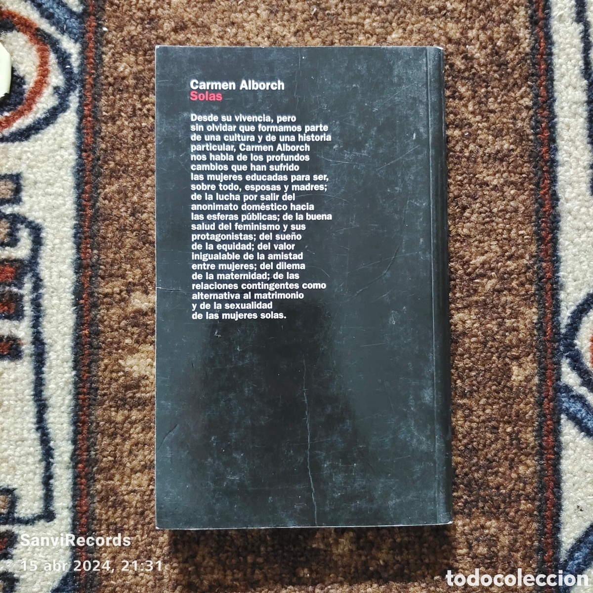 Libros de segunda mano: SOLAS (CARMEN ALBORCH) (PLANETA) - Foto 2