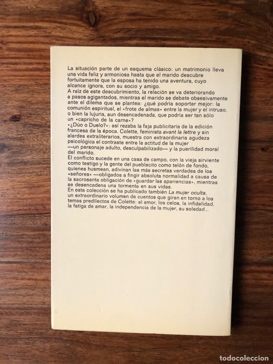 Libros de segunda mano: D&uacute;o. Colette. Editorial Anagrama. - Foto 2
