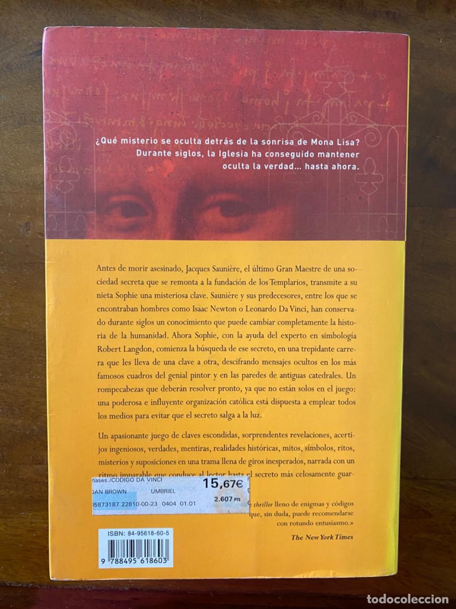 Libros de segunda mano: LIBRO &ldquo;EL C&Oacute;DIGO DA VINCI&rdquo;, de DAN BROWN - Foto 2