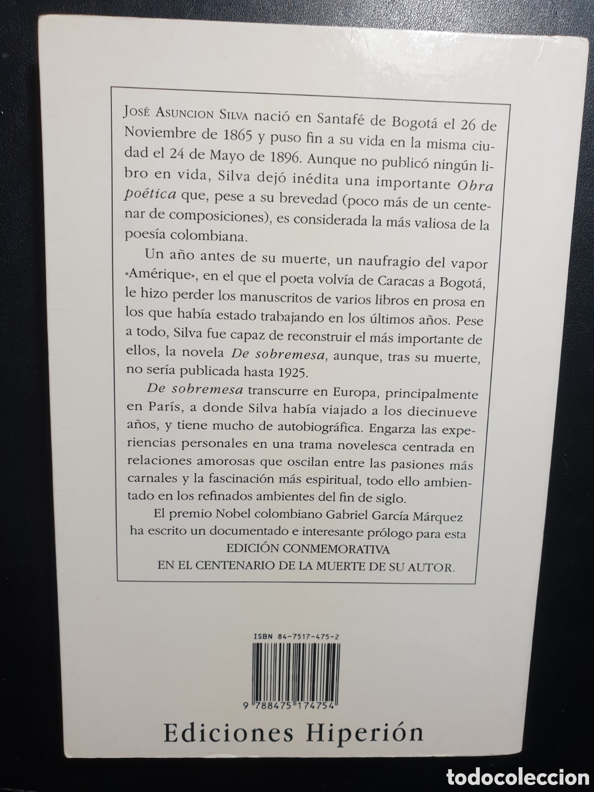 Libros de segunda mano: De sobremesa. Jos&eacute; Asunci&oacute;n Silva - Foto 2