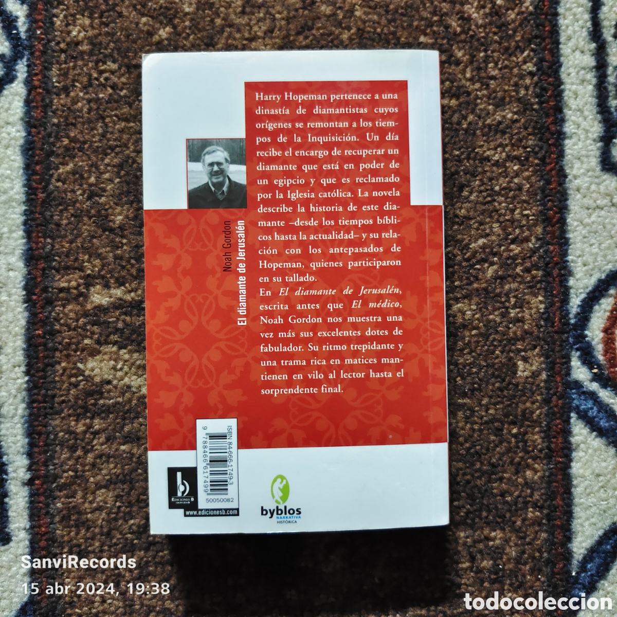 Libros de segunda mano: EL DIAMANTE DE JERUSAL&Eacute;N (NOAH GORDON) (EDICIONES B) - Foto 2