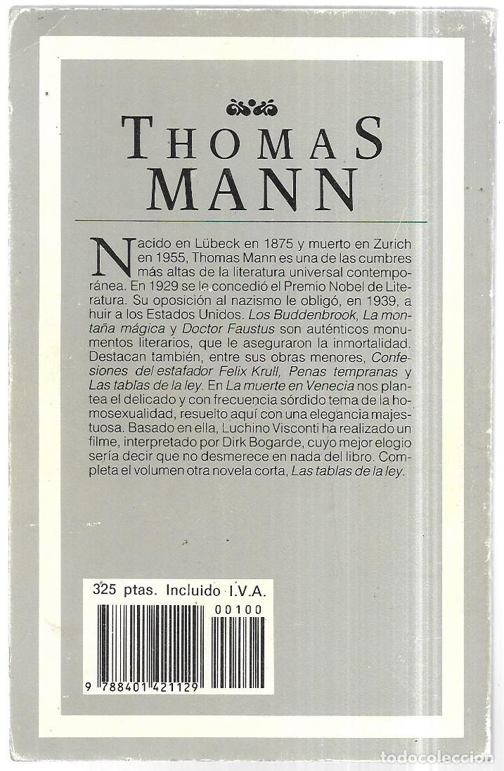 Libros de segunda mano: Thomas Mann . La muerte en Venecia - Foto 2