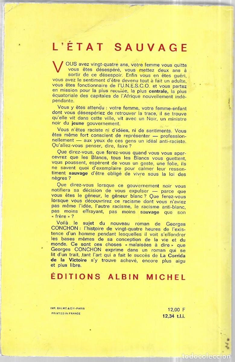 Libros de segunda mano: Georges Conchon . L&eacute;tat sauvage - Foto 2