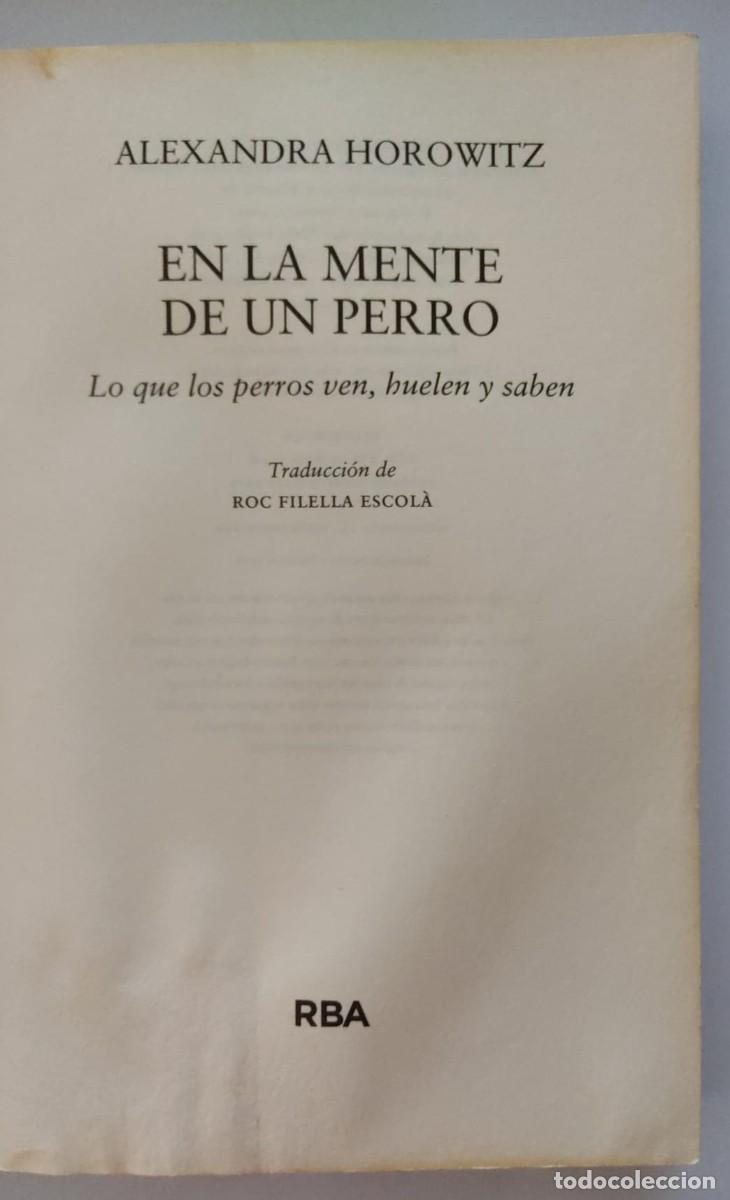 Libros de segunda mano: EN LA MENTE DE UN PERRO. - Foto 3