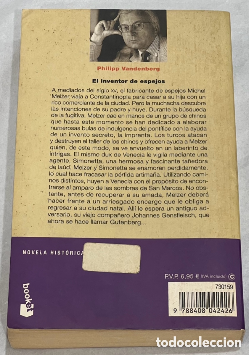 Libros de segunda mano: Libro. Philipp Vandenberg. &ldquo;El inventor de espejos&rdquo;. - Foto 2
