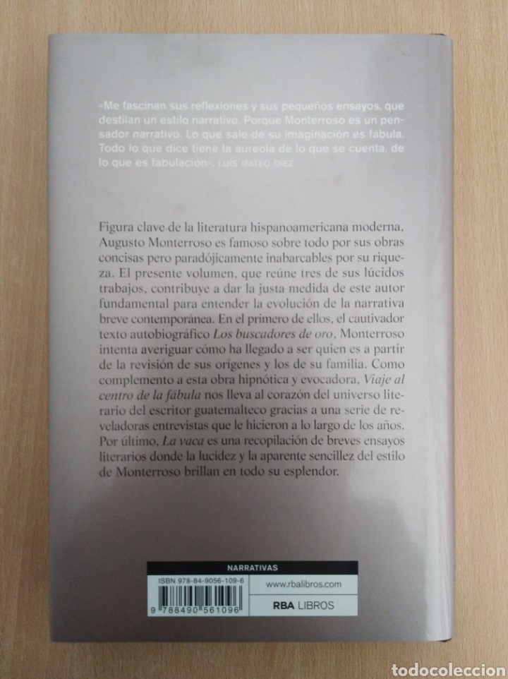 Libros de segunda mano: VIAJE AL CENTRO DE LA F&Aacute;BULA. Augusto Monterroso. RBA - Foto 2