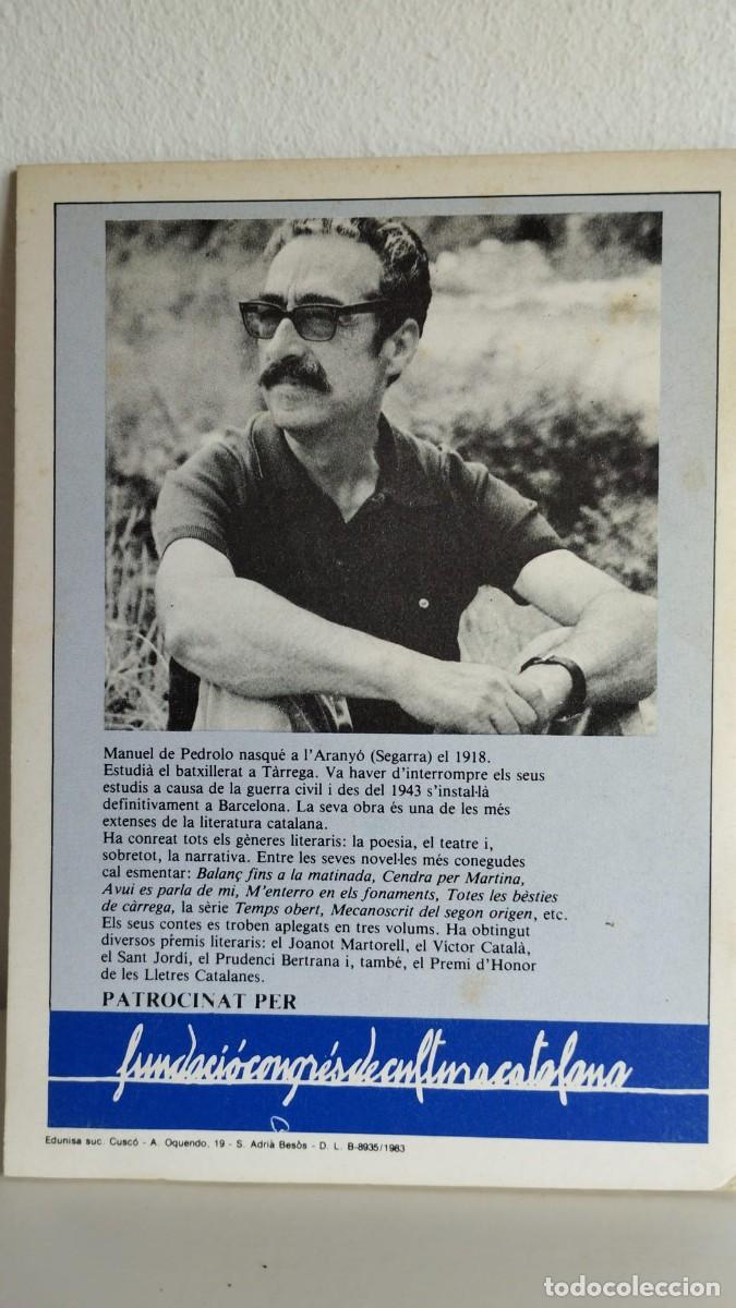 Libros de segunda mano: Jock. Una narraci&oacute; curta de Manuel de Pedrolo - Foto 2