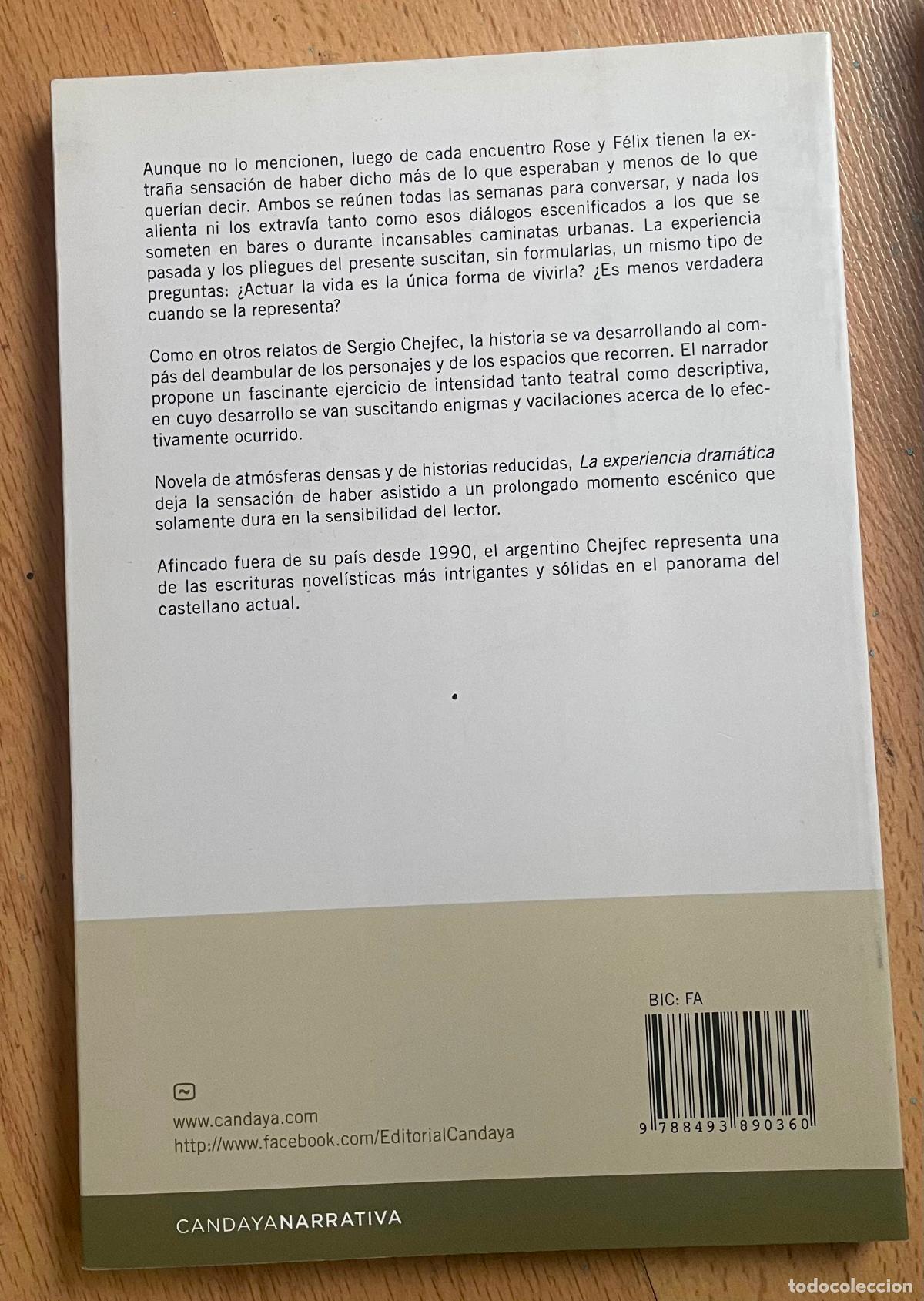 Libros de segunda mano: LA EXPERIENCIA DRAMATICA, Sergio Chejfec - Foto 2