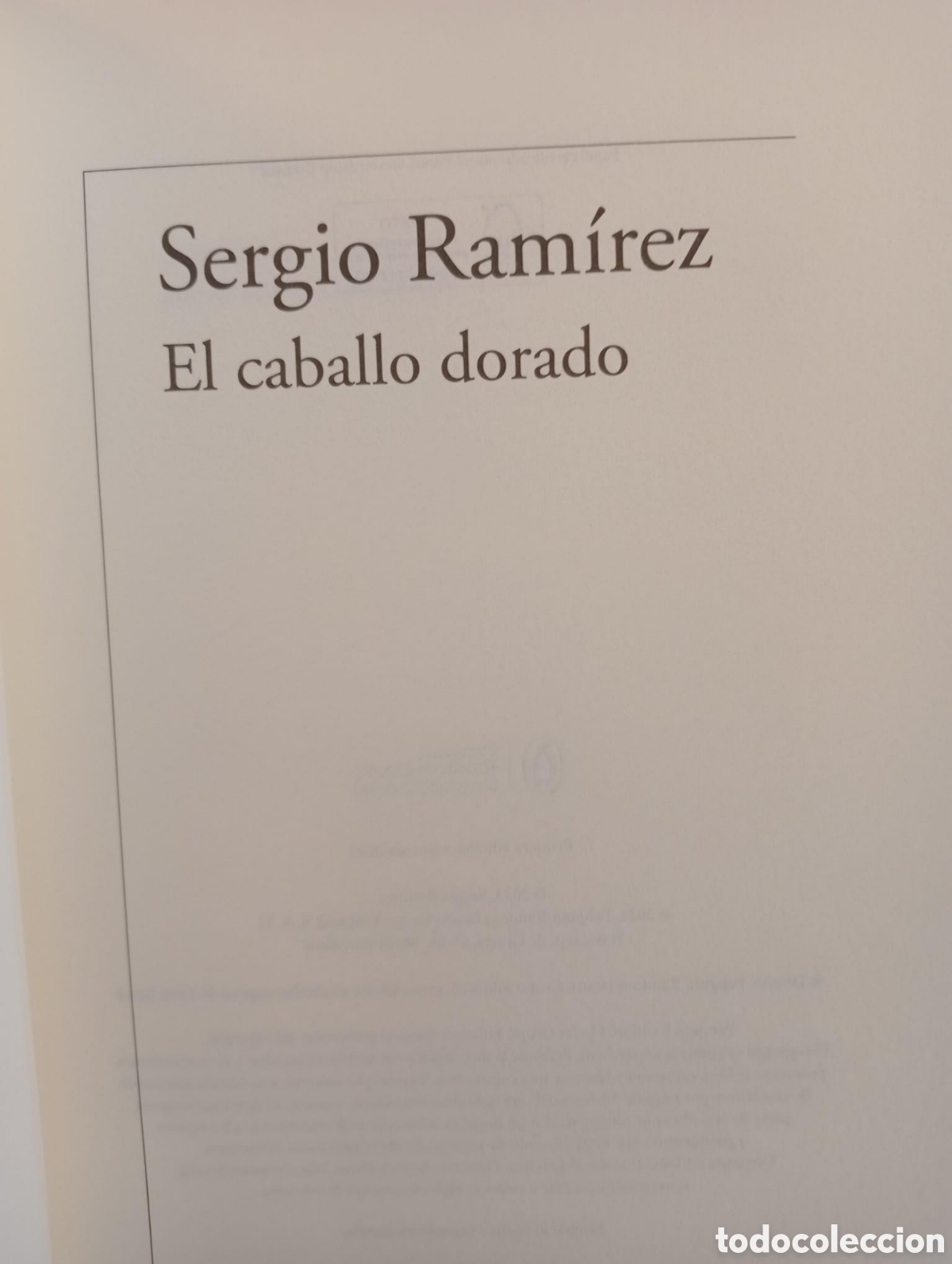 Libros de segunda mano: El caballo dorado / Sergio Ram&iacute;rez - Foto 2