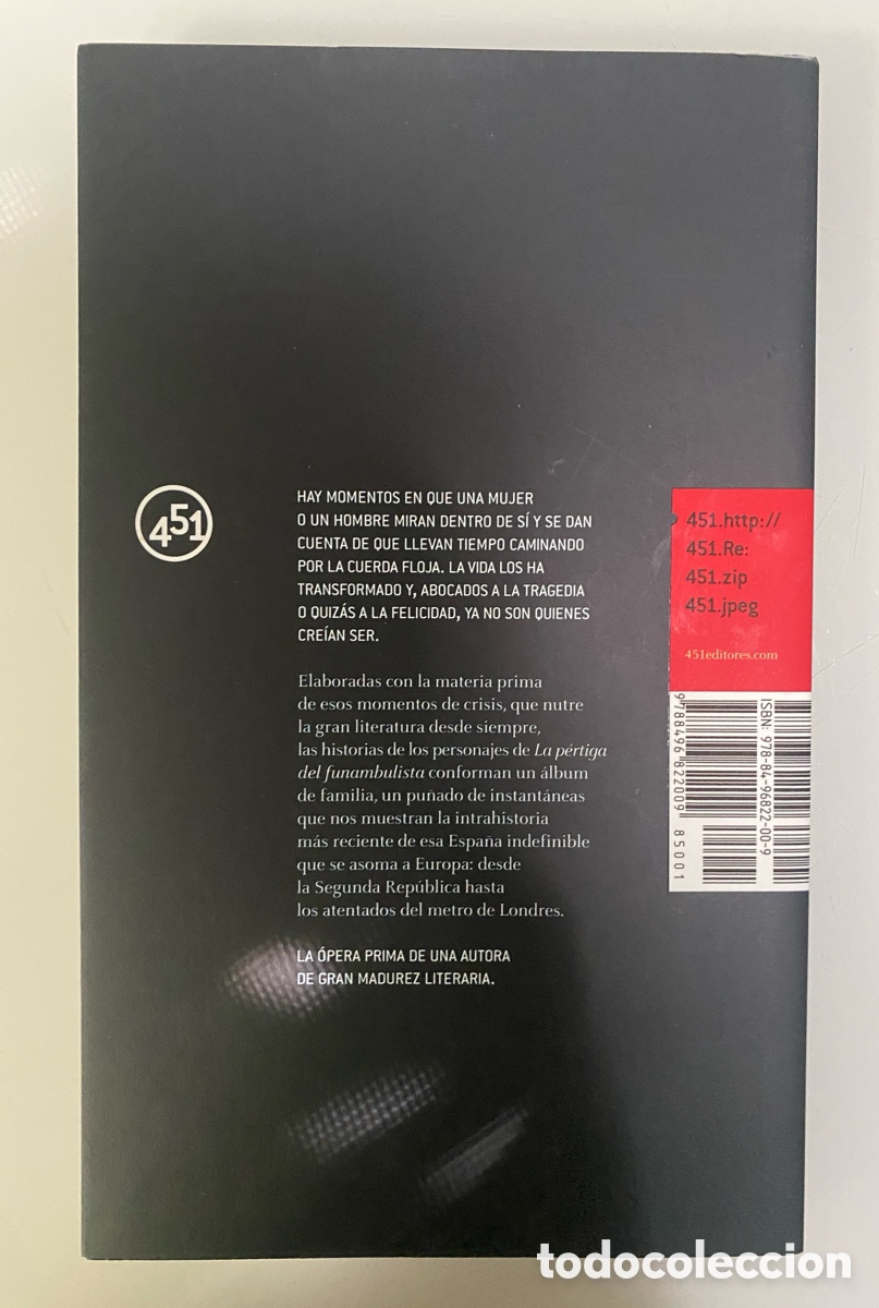 Libros de segunda mano: La p&eacute;rtiga del funambulista - TABOR, Berta - Foto 2