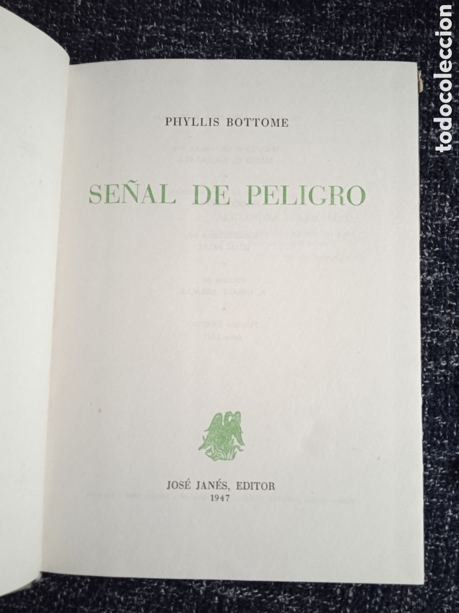 Libros de segunda mano: SE&Ntilde;AL DE PELIGRO / PHYLLIS BOTTOME - Foto 3